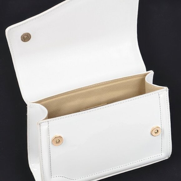 Enamel Faux Leather Top Handle Bag - Picture 3 of 6